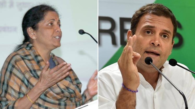 निर्मला सीतारमण और राहुल गांधी