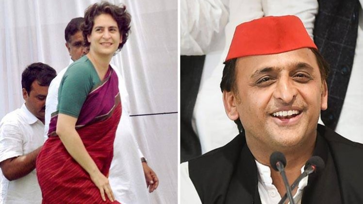 Priyanka Gandhi and Akhilesh Yadav