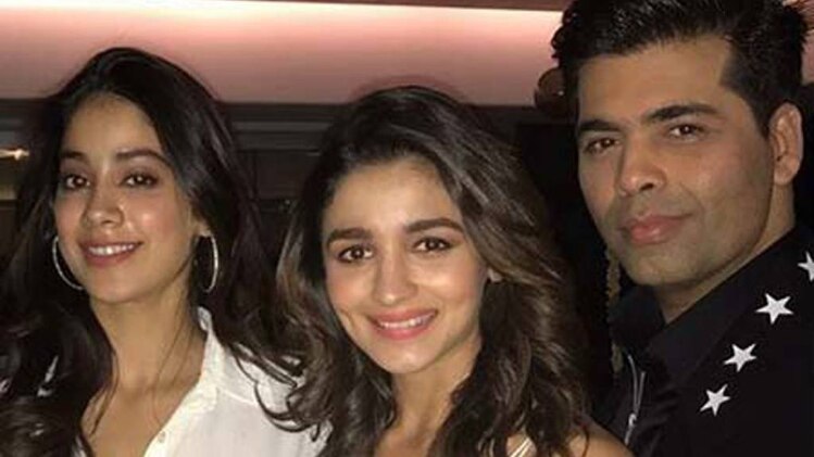 जाहन्वी कपूर, आलिया भट्ट और करण जौहर Photo इंस्टाग्राम