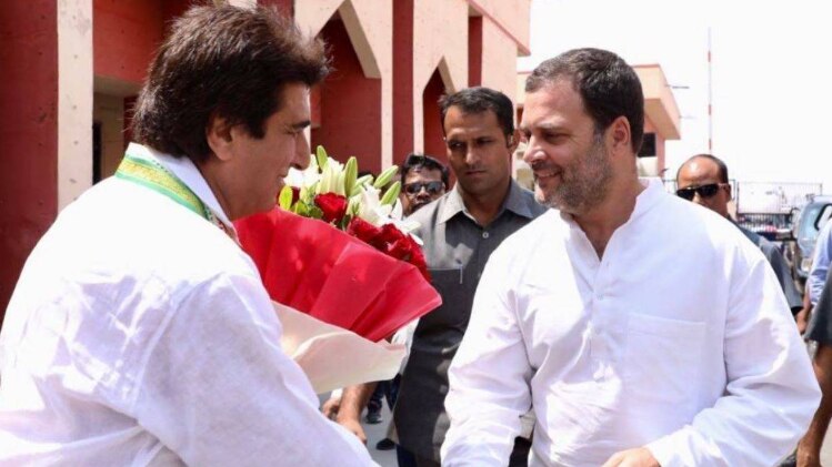 राहुल गांधी के साथ राज बब्बर (फाइल फोटो)