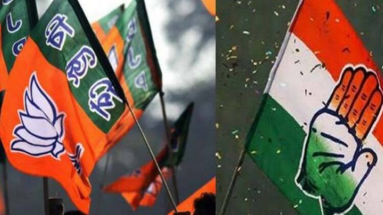 बीजेपी और कांग्रेस (फोटो- पीटीआई)
