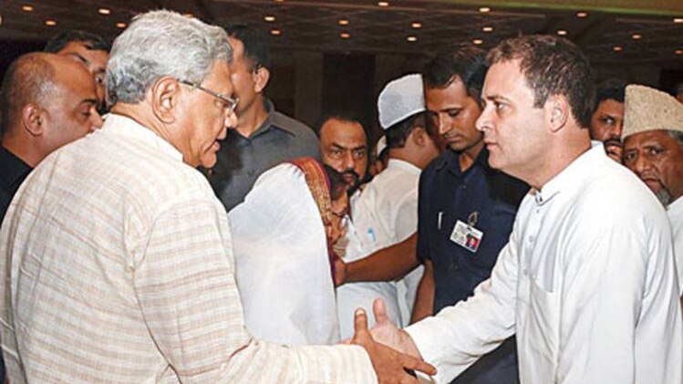 सीपीएम महासचिव सीताराम येचुरी और कांग्रेस अध्यक्ष राहुल गांधी (फाइल फोटो-पीटीआई)