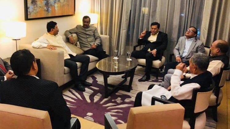 राम माधव के साथ मीटिंग की तस्वीर