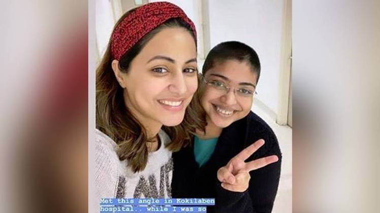 हिना खान अपनी फैन के साथ (फोटो: इंस्टाग्राम)