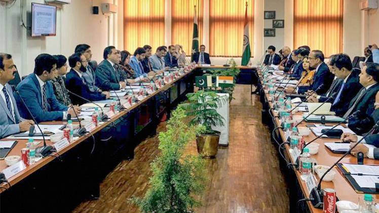 Kartarpur Sahib Corridor bilateral talk meeting (Courtesy- PTI)