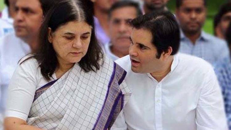 मेनका गांधी और वरुण गांधी 