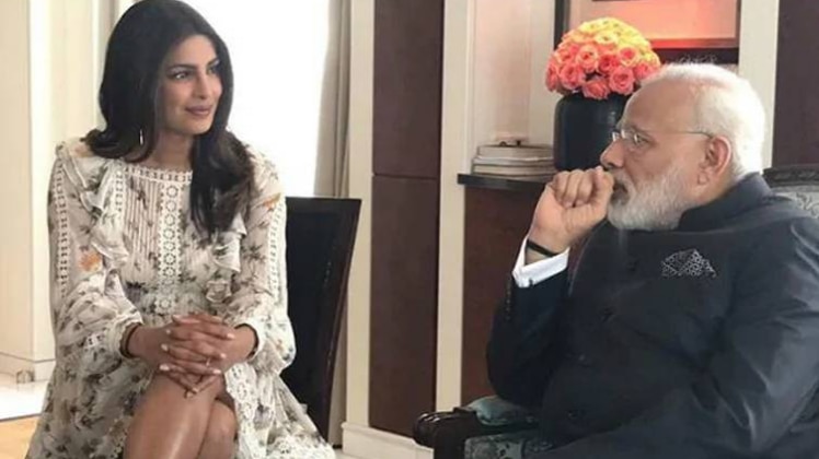 प्रियंका चोपड़ा और प्रधानमंत्री नरेंद्र मोदी (फाइल फोटो)