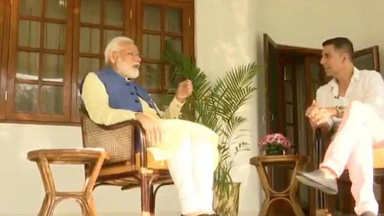 पीएम मोदी ने अक्षय कुमार को दिया इंटरव्यू (फोटो-ANI)