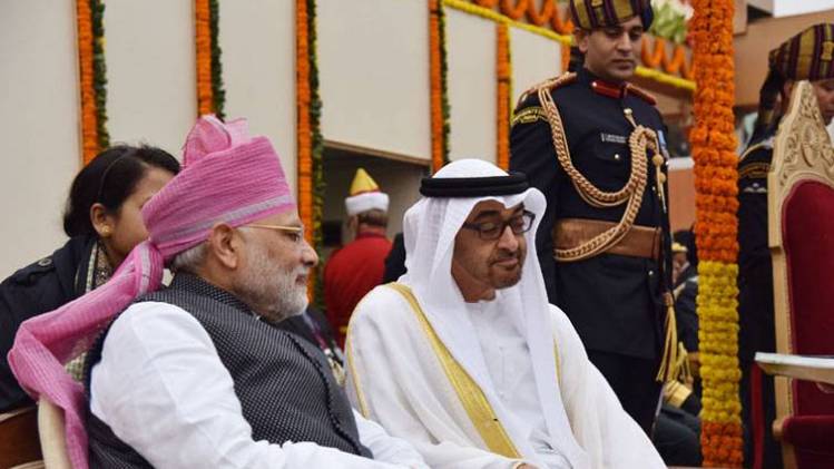 प्रधानमंत्री मोदी और क्राउन प्रिंस शेख मोहम्मद बिन जायद अल नाहयान