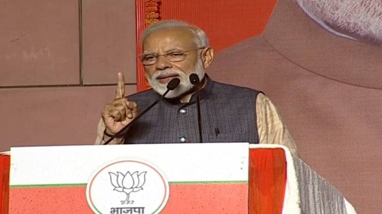 बीजेपी मुख्यालय में पीएम मोदी