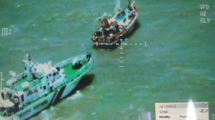 इसी बोट से मिले ड्रग्स। 