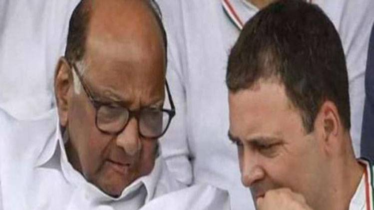 एनसीपी प्रमुख शारद पवार और राहुल गांधी (फाइल फोटो)