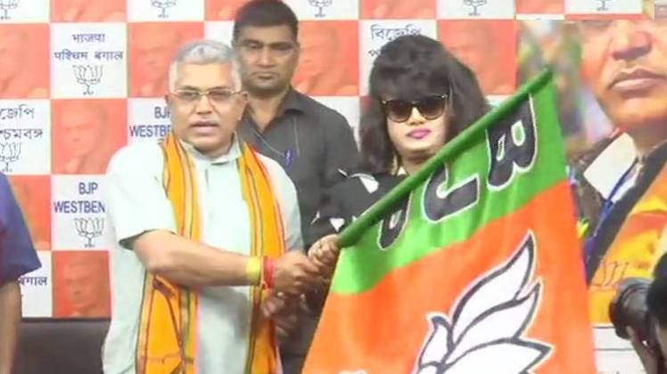 बांग्लादेशी अभिनेत्री अंजू घोष ने थामा बीजेपी का दामन (Courtesy- ANI)