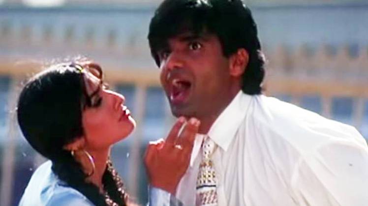 सुनील शेट्टी और रवीना टंडन