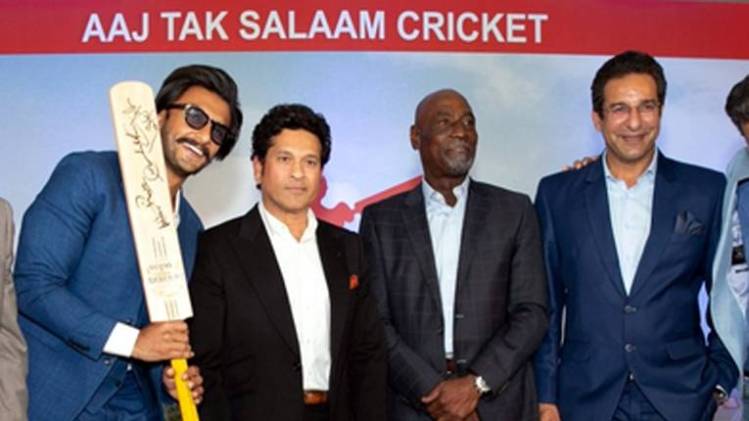 रणवीर सिंह, सचिन तेंदुलकर, वसीम अकरम और विवियन रिचर्ड्स