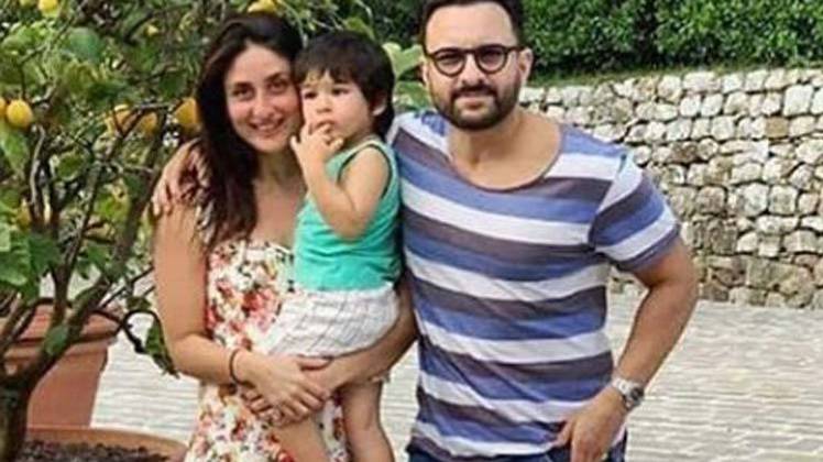 सैफ अली खान,  तैमूर अली खान और करीना कपूर खान