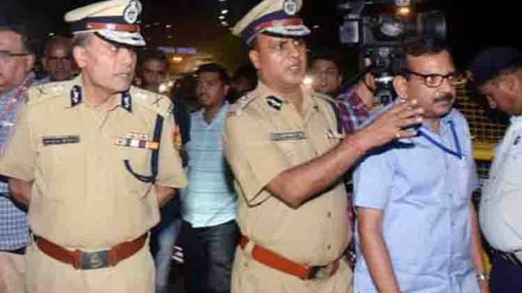 चेकिंग का जायजा लेते पुलिस आयुक्त अमूल्य पटनायक (फोटो-अरविंद ओझा)