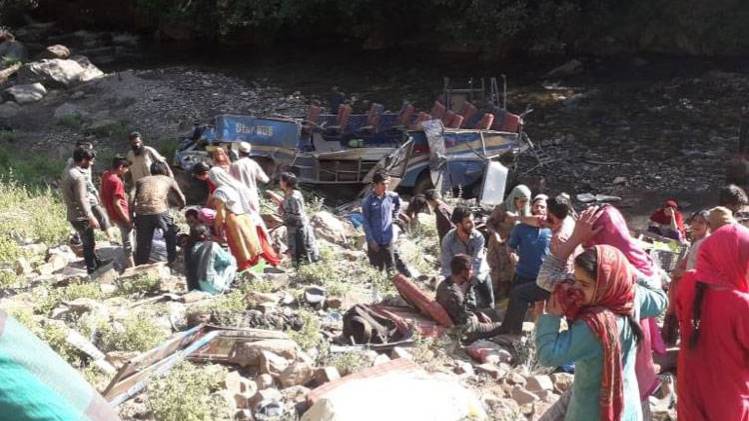 किश्तवाड़ में बस हादसा (फोटो- सुनील)