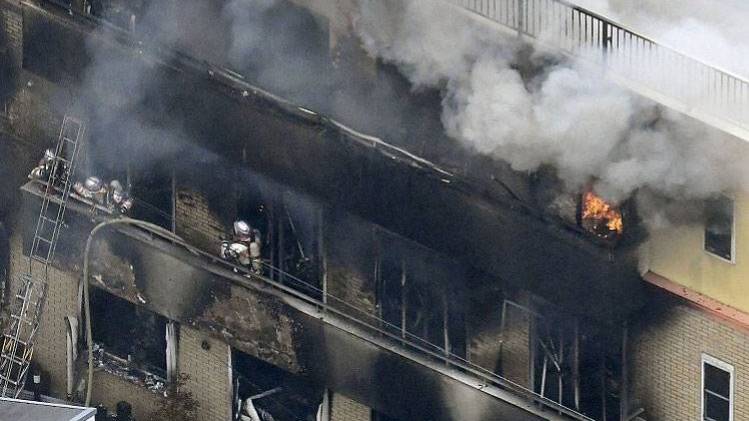 क्योटो एनिमेशन स्टूडियो में आग