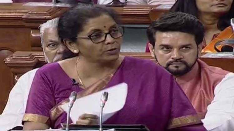 Union Budget 2019: केंद्रीय वित्त मंत्री निर्मला सीतारमण (फोटो-LSTV)