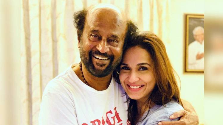 रजनीकांत और उनकी बेटी सौंदर्या 