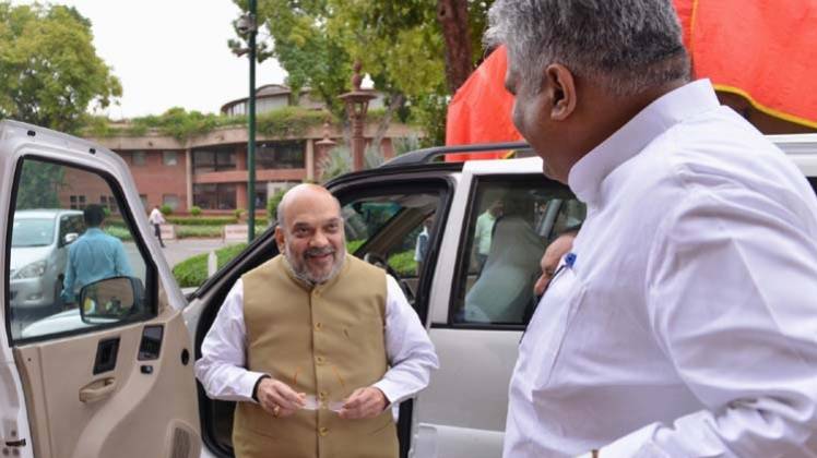 गृह मंत्री अमित शाह और बीजेपी महासचिव भूपेंद्र यादव.( फाइल फोटो-IANS)