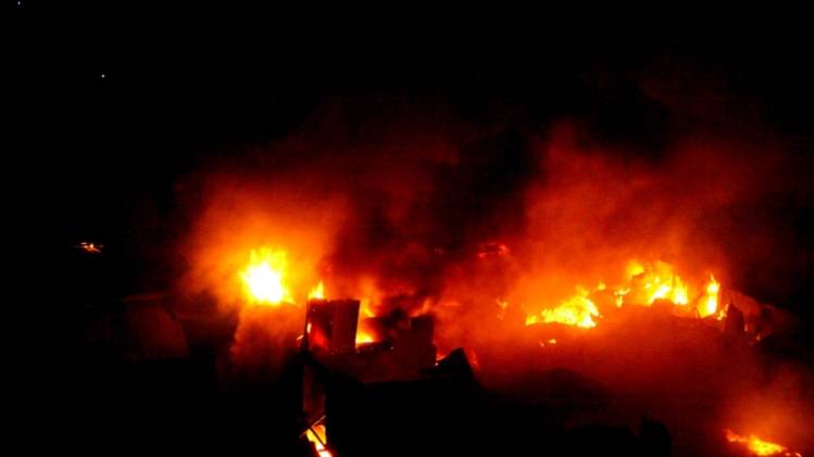 मयूर सिल्क मिल में भीषण आग