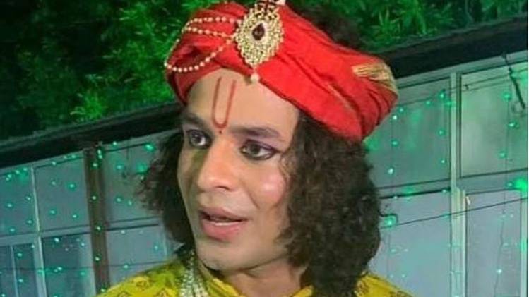 कृष्ण के वेश में तेज प्रताप यादव 