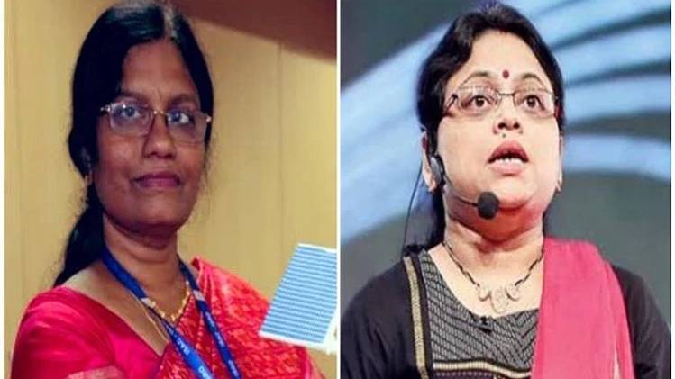 बाएं से दाएं - प्रोजेक्ट डायरेक्टर एम वनिता और मिशन डायरेक्टर रितु कारिढाल.