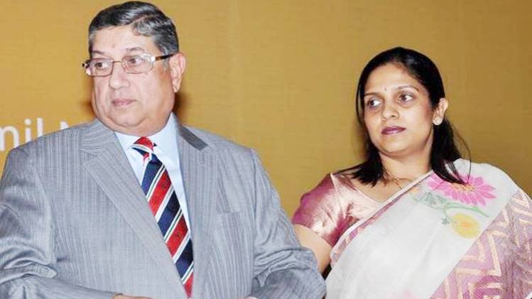 N Srinivasan with Daughter Rupa Gurunath