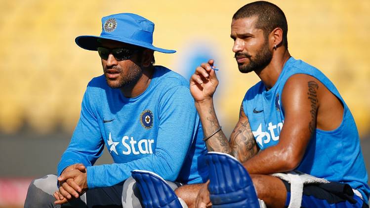 MS Dhoni and Shikhar Dhawan