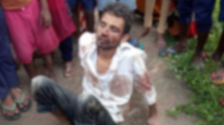 वीडियो में दिखाया गया पीड़ित शख्स 