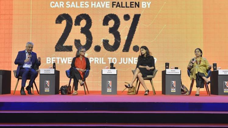 Rajdeep Sardesai, Ritu  Dewan, Roopa Purushothaman and Shamika Ravi