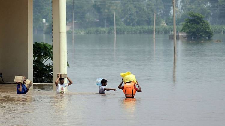 22 अगस्त को जालंधर में आए बाढ़ का दृश्य (फोटो-एएनआई)