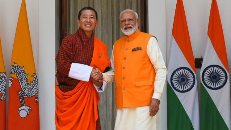 भूटान के पीएम के साथ प्रधानमंत्री मोदी