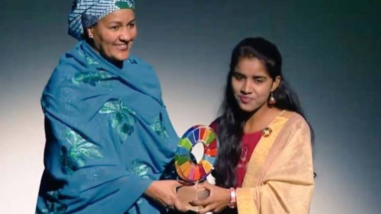 पायल जांगिड चेंजमेकर अवॉर्ड से सम्मानित (फोटो-twitter/k_satyarthi)