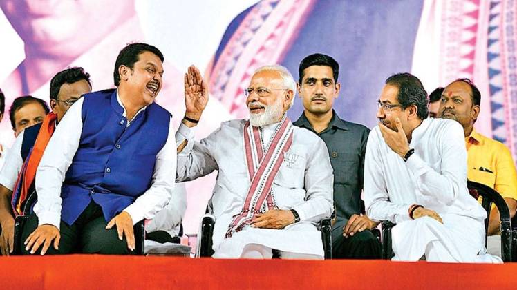 देवेंद्र फडणवीस, नरेंद्र मोदी, उद्धव ठाकरे