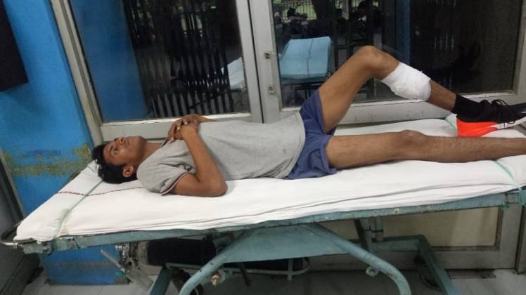 पकड़ा गया बदमाश (फोटो-चिराग गोठी)