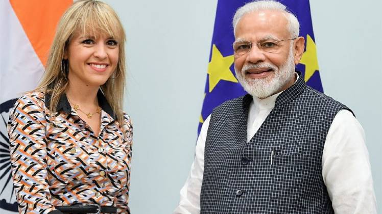 प्रधानमंत्री नरेंद्र मोदी से मिले यूरोपीय संसद के सदस्य (फोटो: PIB)