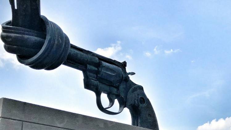 संयुक्त राष्ट्र का महात्मा गांधी को सलाम (फोटो: UN Photo)