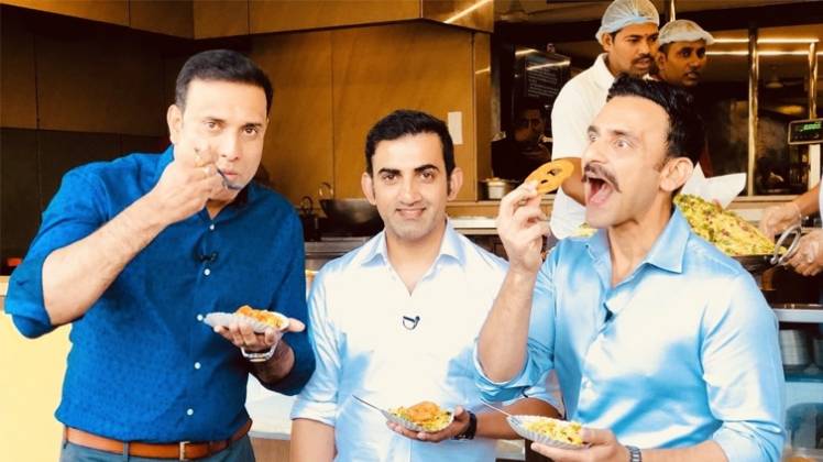 इंदौर में गौतम गंभीर (फोटो-ट्विटर/@VVSLaxman281)