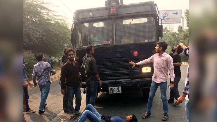 11 नवंबर को जेएनयू में हुए प्रदर्शन की तस्वीर