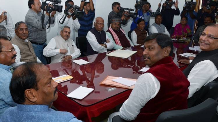 चुनाव की तैयारी में झारखंड बीजेपी के नेता (ANI)