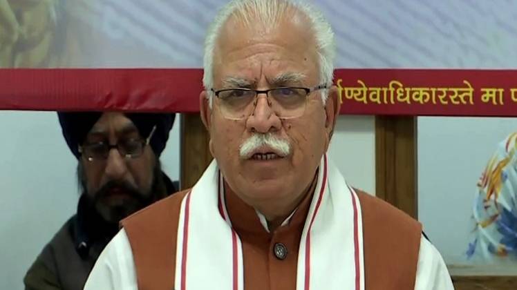हरियाणा के मुख्यमंत्री मनोहर लाल खट्टर (फाइल फोटो-ANI)