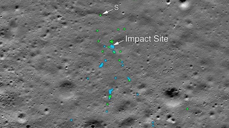 नासा द्वारा जारी की गई विक्रम लैंडर की तस्वीर