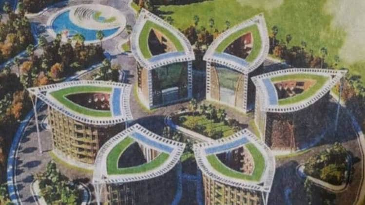 यूपी सरकार के बुकलेट में छपी तस्वीर में ऐसी दिखती है यूनिवर्सिटी