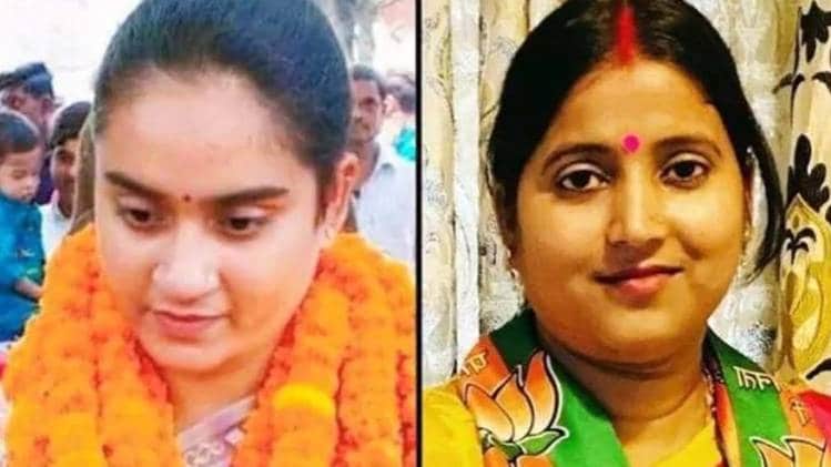 झरिया से कांग्रेस उम्मीदवार पूर्णिमा सिंह (बाएं) और बीजेपी कैंडिडेट रागिनी सिंह