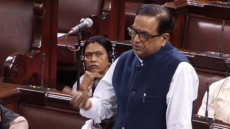 राज्यसभा में बीएसपी सांसद सतीश चंद्र मिश्रा (फोटो साभार: राज्यसभा टीवी)