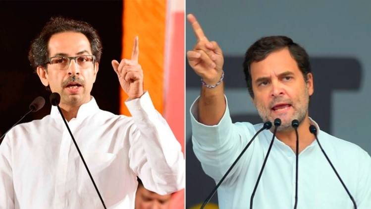 महाराष्ट्र के मुख्यमंत्री उद्धव ठाकरे और राहुल गांधी