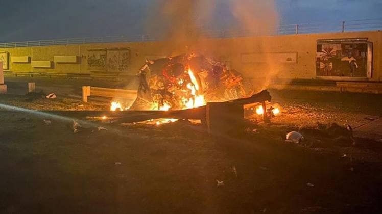 बगदाद में हमले के बाद का नजारा (फोटो: AP)